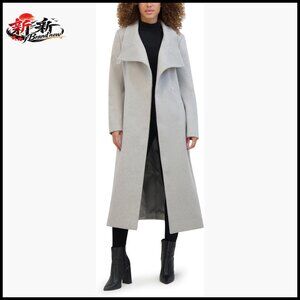 Wool Belted Maxi Coat with Fencer Collar